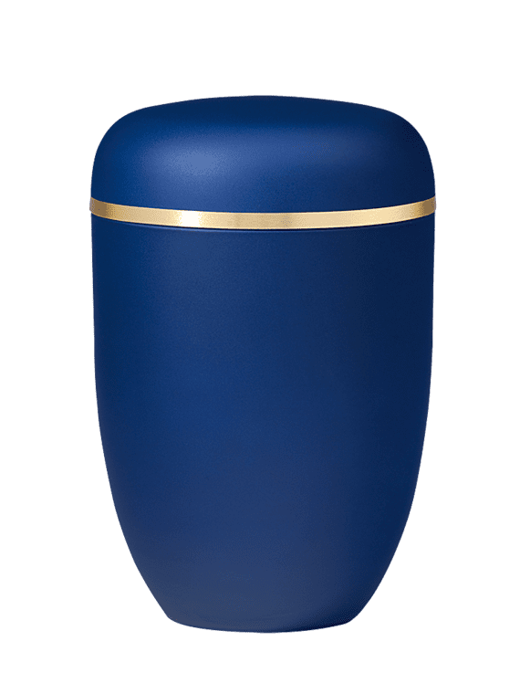 Blaue Urne zu Hause in Mainz aufbewahren