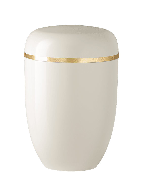Weiße Urne zu Hause in Mainz aufbewahren